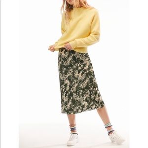 Free people Kendall midi skirt NWT Ivy shadow